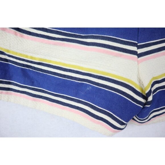 ANN TAYLOR LOFT - WOMEN'S BLUE & CREAM STRIPED RIVIERA SHORTS - SIZE 0 - Picture 5 of 5